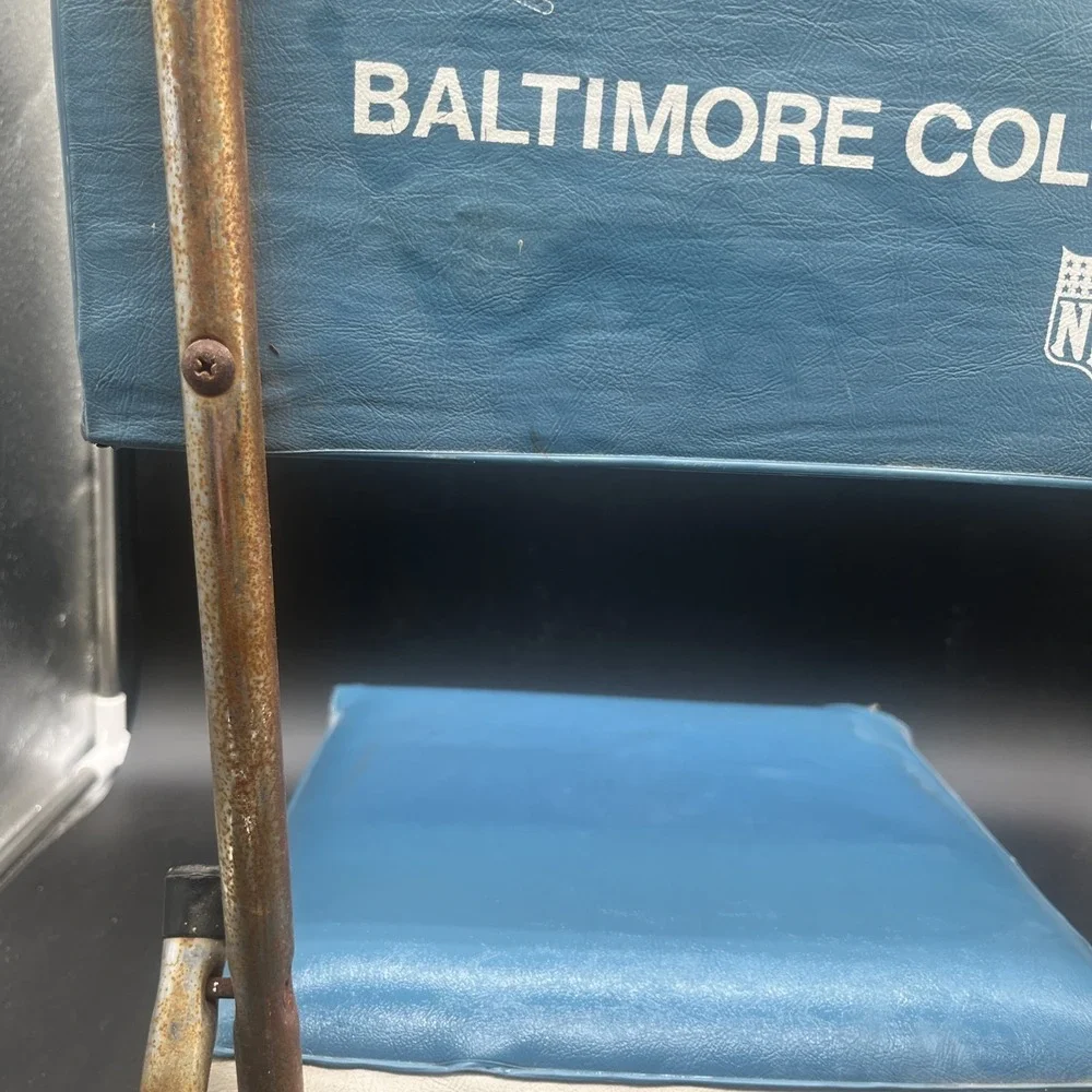 Vintage Baltimore Colts Stadium Seat Bleacher Cushion NFL Retro Folding Chair